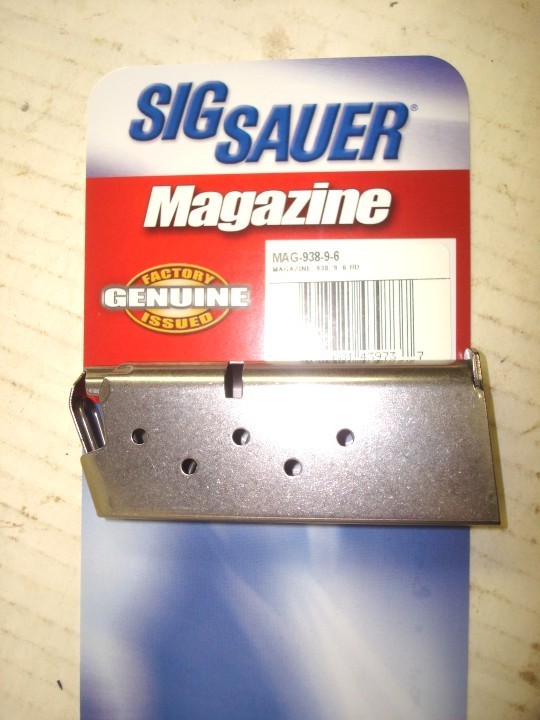 Sig - Model P938 9mm New - 6 Round s/s Magazine